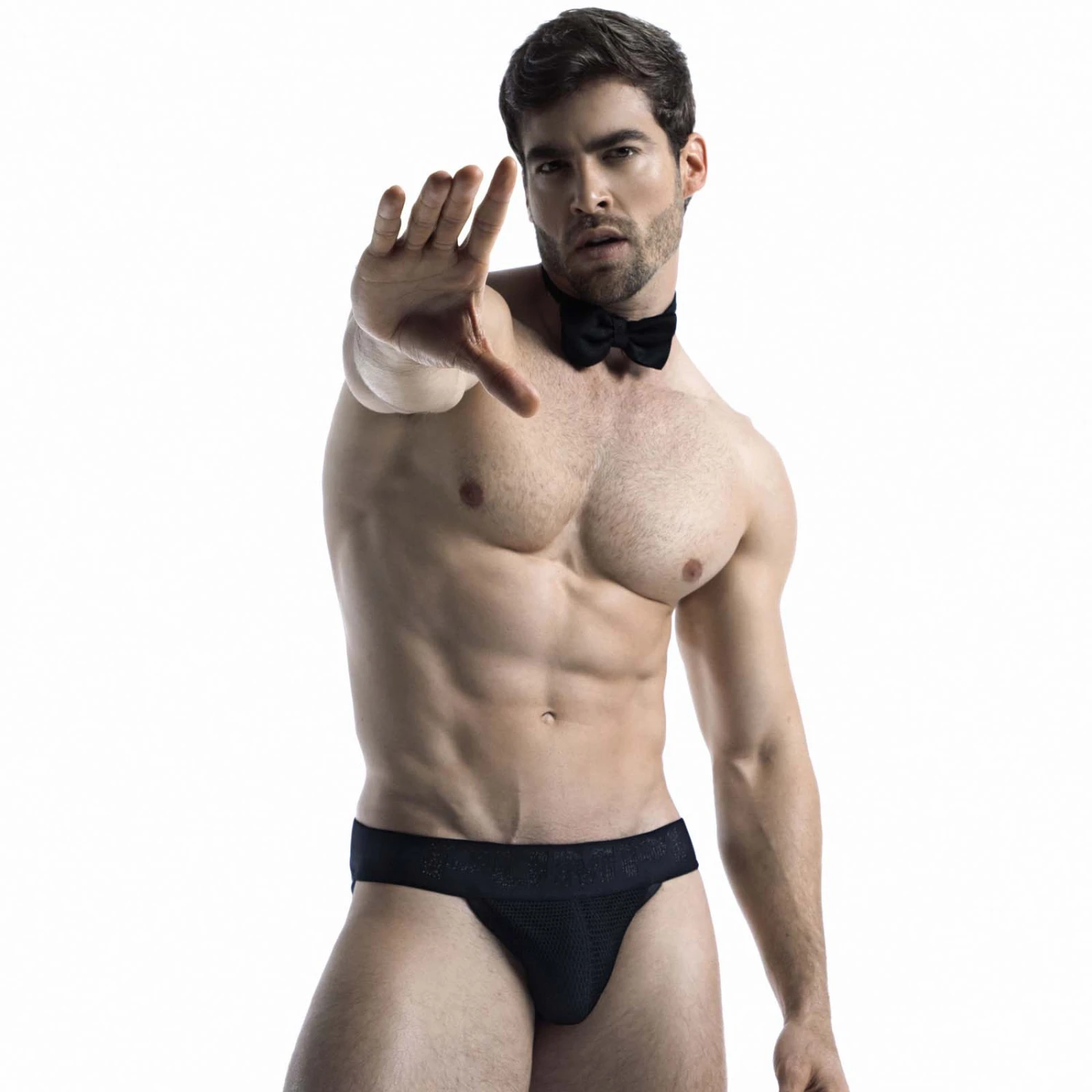 Pump! Switch 12052 - Slip Tanga Noir et Gris Sport avec Ceinture Satinée 2 Pump! Switch 12052 - Slip Tanga Noir et Gris Sport avec Ceinture Satinée – Image 2