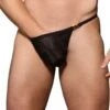 Andrew Christian Black Bubble Mesh Buckle String – Almost Naked Sexy Men's Underwear -Men Attitude Boutique string ac 92500 noir m