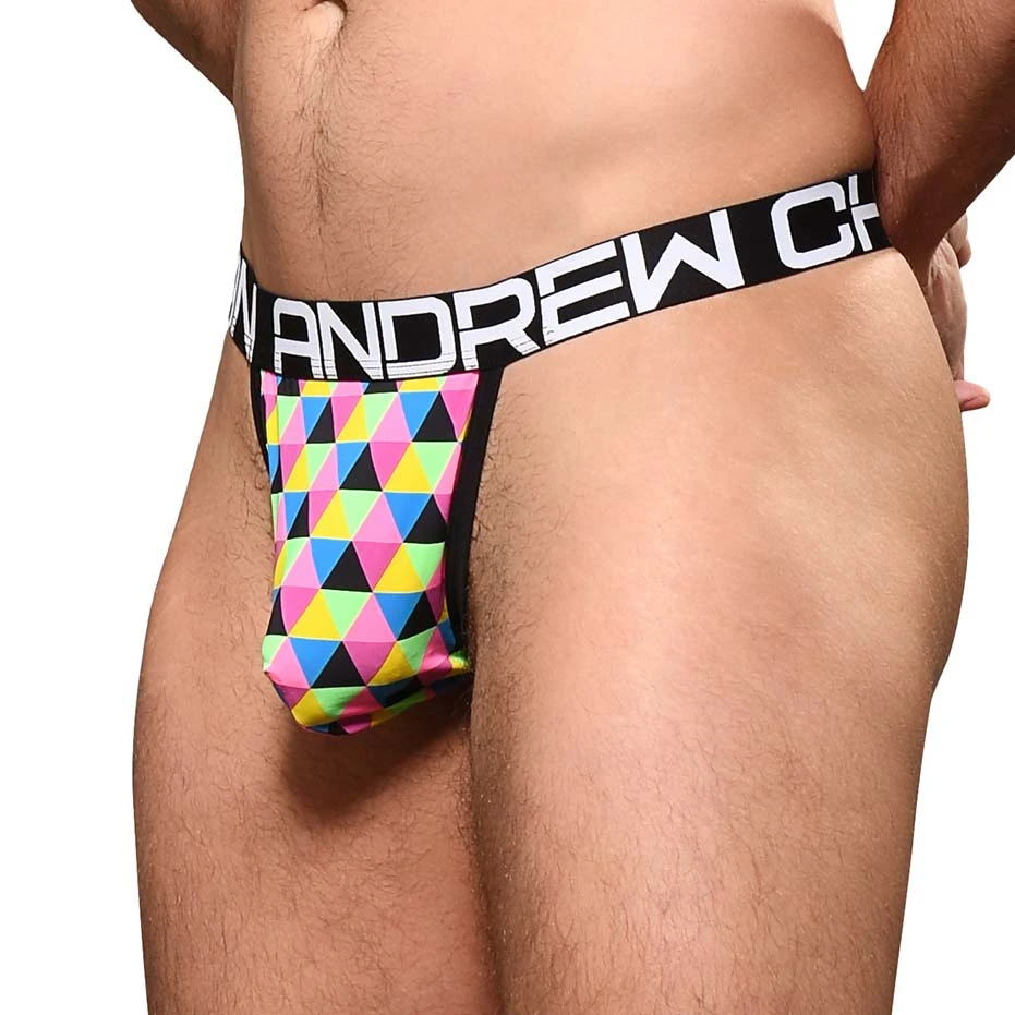 Andrew Christian Angles Noir et Blanc – Motif Feuilles de Palmier Y-Back Almost Naked String 4 Andrew Christian Angles Noir et Blanc – Motif Feuilles de Palmier Y-Back Almost Naked String – Image 4
