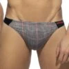 Addicted Scottish Red Plaid Tartan Low-Rise Microfiber Thong - AD1041