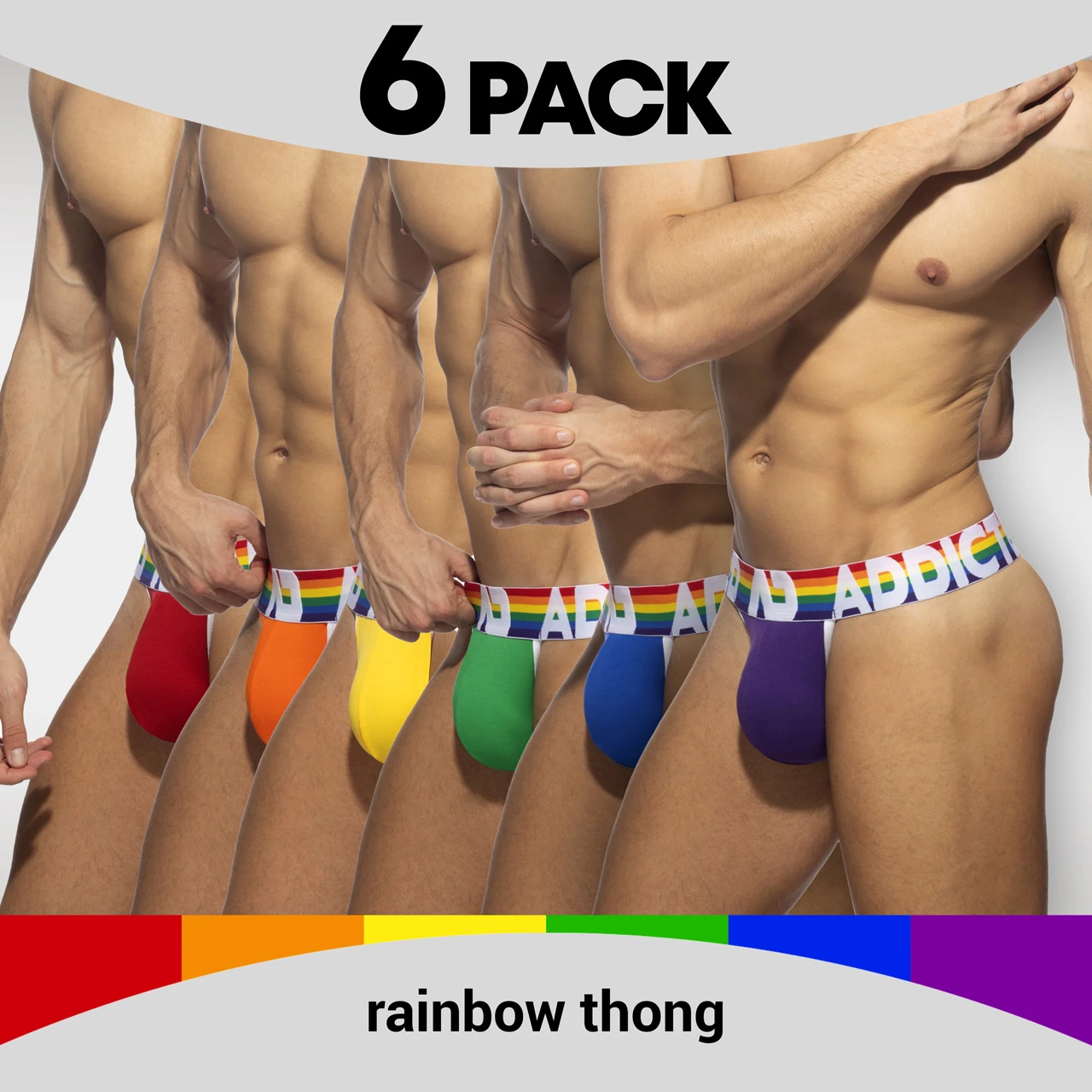 Pack De 6 Strings Addicted Rainbow AD1145P 1 Pack De 6 Strings Addicted Rainbow AD1145P