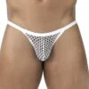 String Cut4Men C4MRAV121 Blanc - String Homme en Résille Transparente