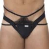String Candyman 99469 Noir en Dentelle – Sous-vêtement Sexy et Transparent pour Homme