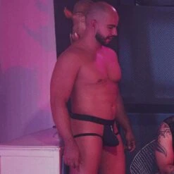 String Candyman Zipper 99608 -Men Attitude Boutique string candy 99608 noir a