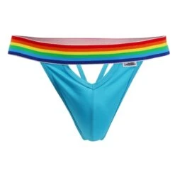 Candyman 99388 String Homme Noir – Ceinture Drapeau Multicolor avec Ouverture Frontale 9 Candyman 99388 String Homme Noir – Ceinture Drapeau Multicolor avec Ouverture Frontale -Men Attitude Boutique string candyman 99388 turquoise 9