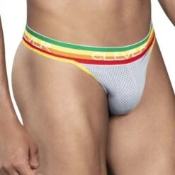 String Homme Clever Luky 0925 – Sous-vêtement de Luxe en Tissu Extensible et Doux 5 String Homme Clever Luky 0925 – Sous-vêtement de Luxe en Tissu Extensible et Doux -Men Attitude Boutique string clever 0925 gris 4