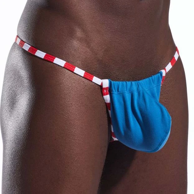 CockSox CX14 Blue Jean String – Denim Look Men's Thong with Striped Waistband 3 CockSox CX14 Blue Jean String – Denim Look Men's Thong with Striped Waistband – Image 3