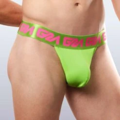 Garçon Model Lincoln String – Navy avec Bordures Contrastées et Large Ceinture GM -Men Attitude Boutique string garcon stlin vert 4