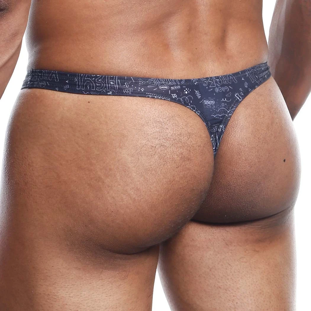 String Joe Snyder J03 Vibes – Imprimé Écritures Sexy pour Homme 2 String Joe Snyder J03 Vibes – Imprimé Écritures Sexy pour Homme – Image 2