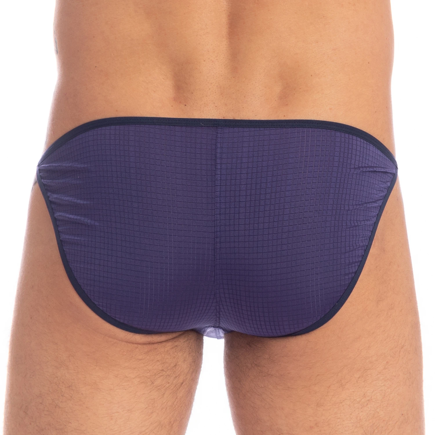 L'Homme Invisible String Indigo MY95IND – Microfibre Jacquard à Fermoirs Latéraux Striptease 3 L'Homme Invisible String Indigo MY95IND – Microfibre Jacquard à Fermoirs Latéraux Striptease – Image 3