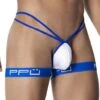 String PPÜ 2110 – String Sexy avec Sangles Élastiques Logotées sur les Cuisses -Men Attitude Boutique string ppu 2110 bleu m