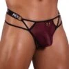 Roger Smuth RS073 Men's Black Sheer Microfiber G-String - Sexy Branded Waistband Underwear -Men Attitude Boutique string roger rs073 bordeau m