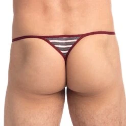 String L'Homme Invisible Ruby & Graphite – Striptease Effect Side-Buckle Y-Back String 6 String L'Homme Invisible Ruby & Graphite – Striptease Effect Side-Buckle Y-Back String -Men Attitude Boutique string uw21xrub raye 3