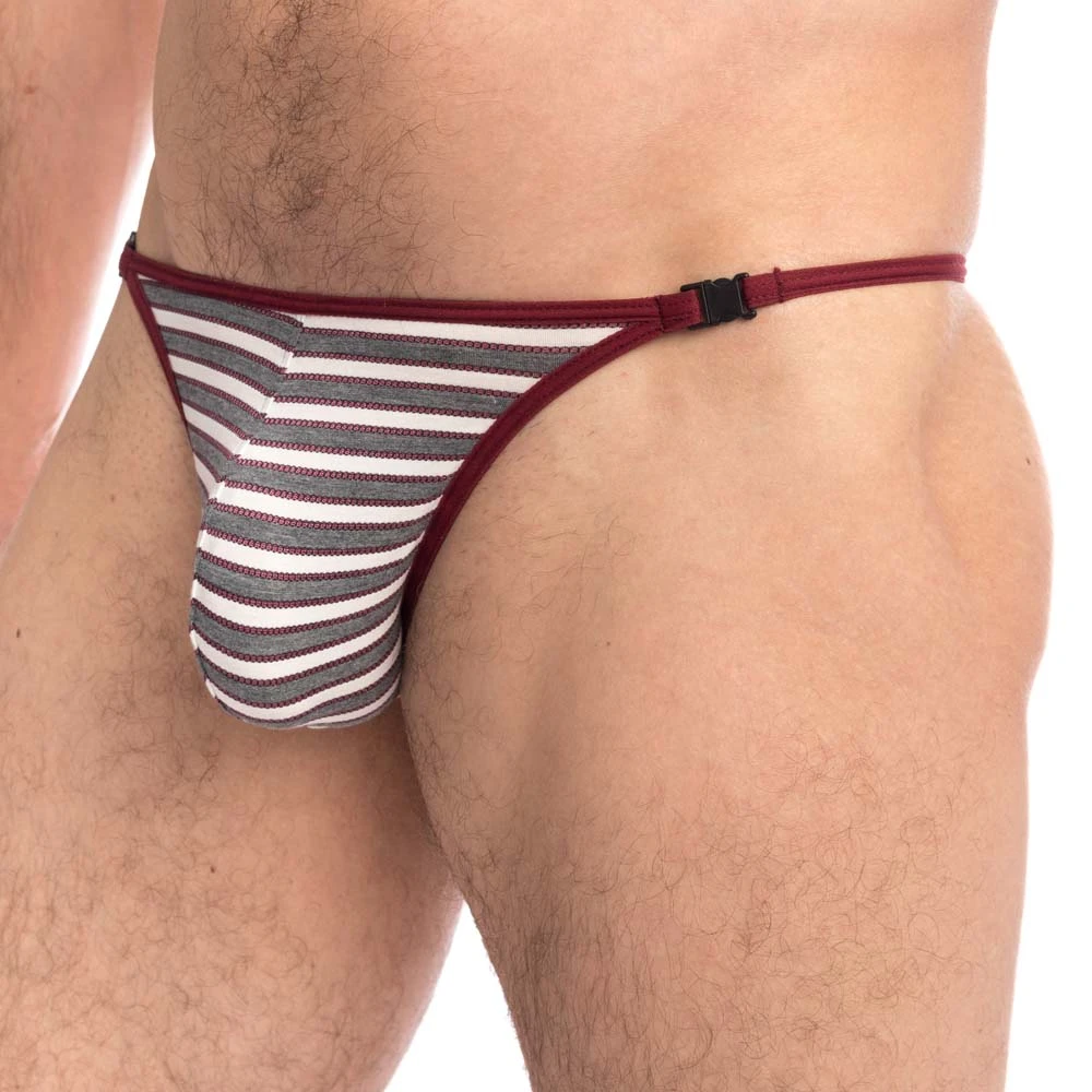 String L'Homme Invisible Ruby & Graphite – Striptease Effect Side-Buckle Y-Back String 4 String L'Homme Invisible Ruby & Graphite – Striptease Effect Side-Buckle Y-Back String – Image 4
