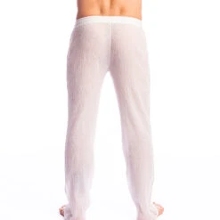Pantalon Criss-Cross L Homme Invisible Beynac HW144-BEY-002 Blanc 5 Pantalon Criss-Cross L Homme Invisible Beynac HW144-BEY-002 Blanc -Men Attitude Boutique trousers lhomme invisible hw144 bey 002 white 2