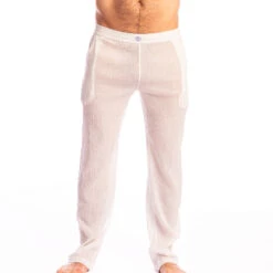Pantalon Criss-Cross L Homme Invisible Beynac HW144-BEY-002 Blanc