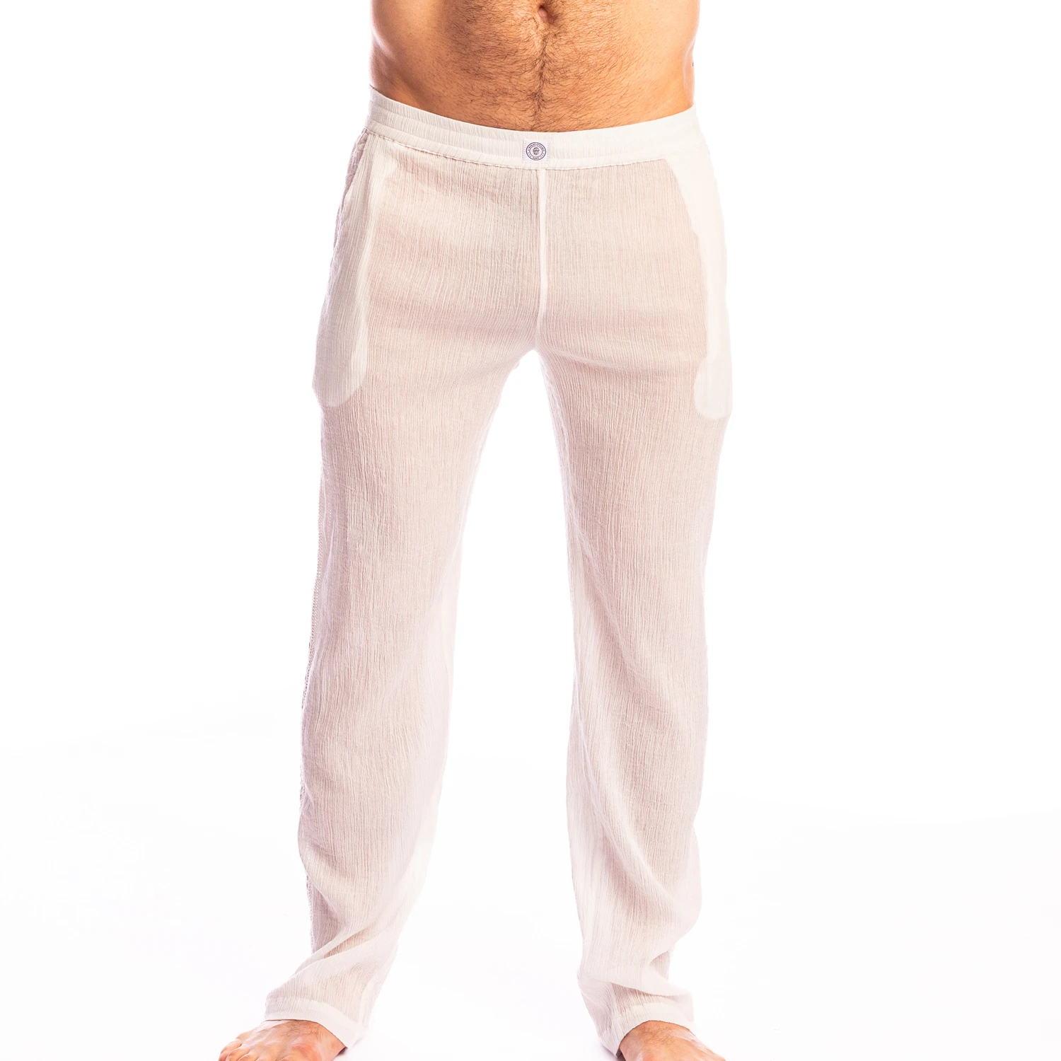 Pantalon Criss-Cross L Homme Invisible Beynac HW144-BEY-002 Blanc 1 Pantalon Criss-Cross L Homme Invisible Beynac HW144-BEY-002 Blanc