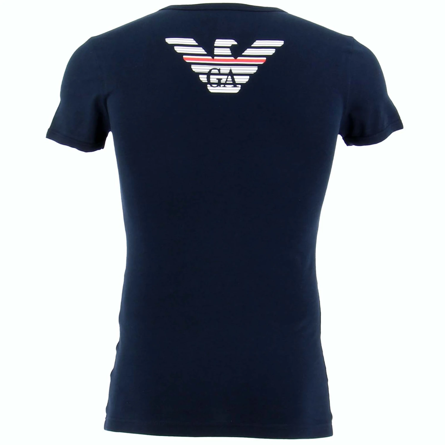 T-Shirt Emporio Armani 110810 6P725 - Col V avec Logo Poitrine et Dos 2 T-Shirt Emporio Armani 110810 6P725 - Col V avec Logo Poitrine et Dos – Image 2