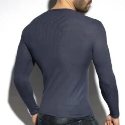 T-Shirt ES Collection Recycled Rib TS325 Bleu 6 T-Shirt ES Collection Recycled Rib TS325 Bleu -Men Attitude Boutique tshirt es ts325 bleu 3