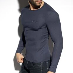 T-Shirt ES Collection Recycled Rib TS325 Bleu 7 T-Shirt ES Collection Recycled Rib TS325 Bleu -Men Attitude Boutique tshirt es ts325 bleu 4