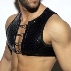 T-Shirt Crop Top ES Collection Dystopia ESJ061 7 T-Shirt Crop Top ES Collection Dystopia ESJ061 -Men Attitude Boutique tshirt esco ESJ061 noir 4