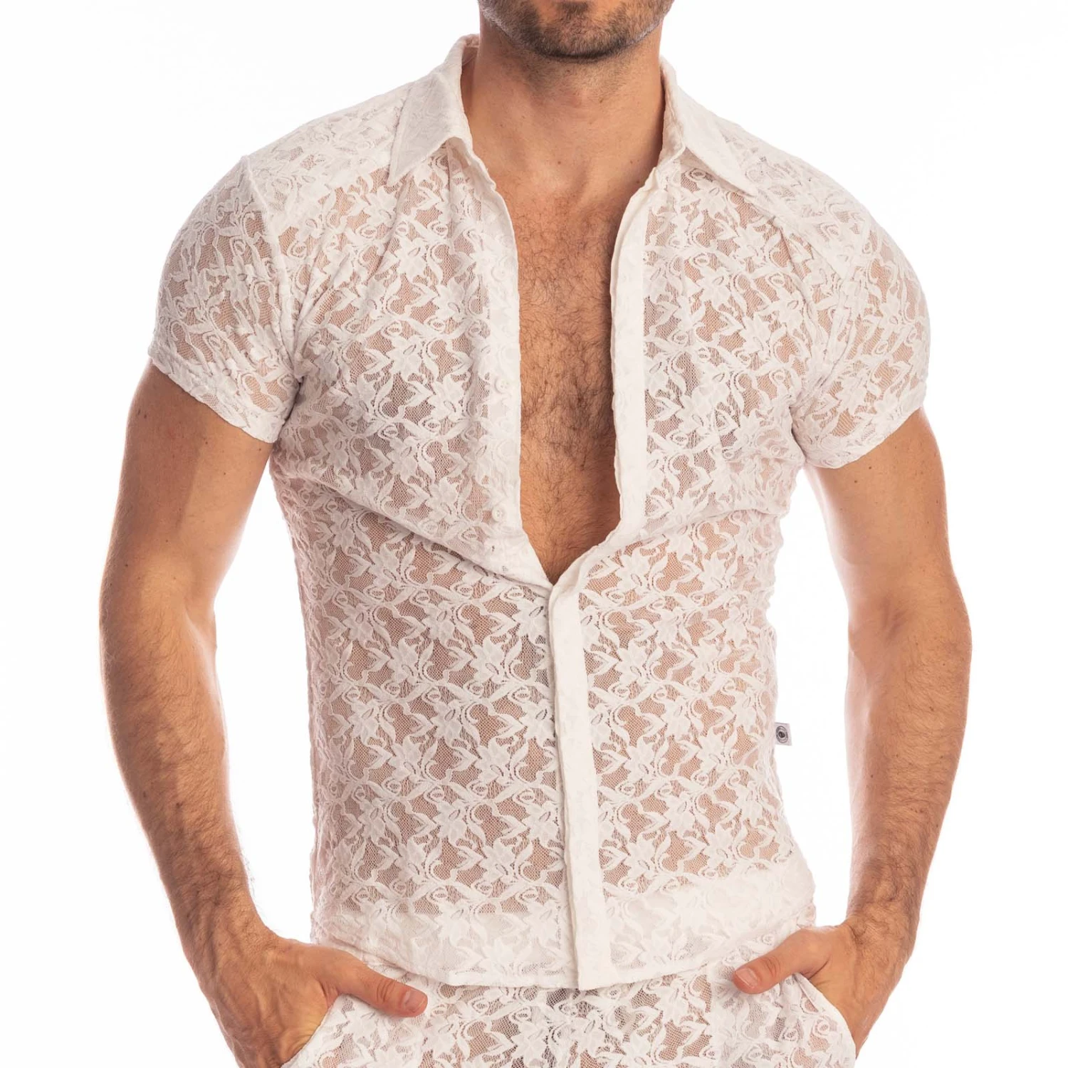 Chemise L Homme Invisible White Lotus HW122ARA Blanc 4 Chemise L Homme Invisible White Lotus HW122ARA Blanc – Image 4