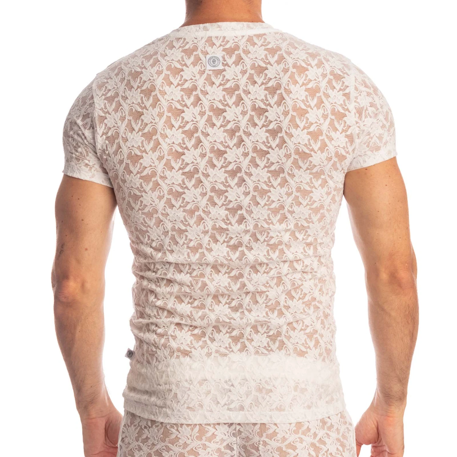 T-Shirt L Homme Invisible White Lotus MY73LOT Blanc 2 T-Shirt L Homme Invisible White Lotus MY73LOT Blanc – Image 2