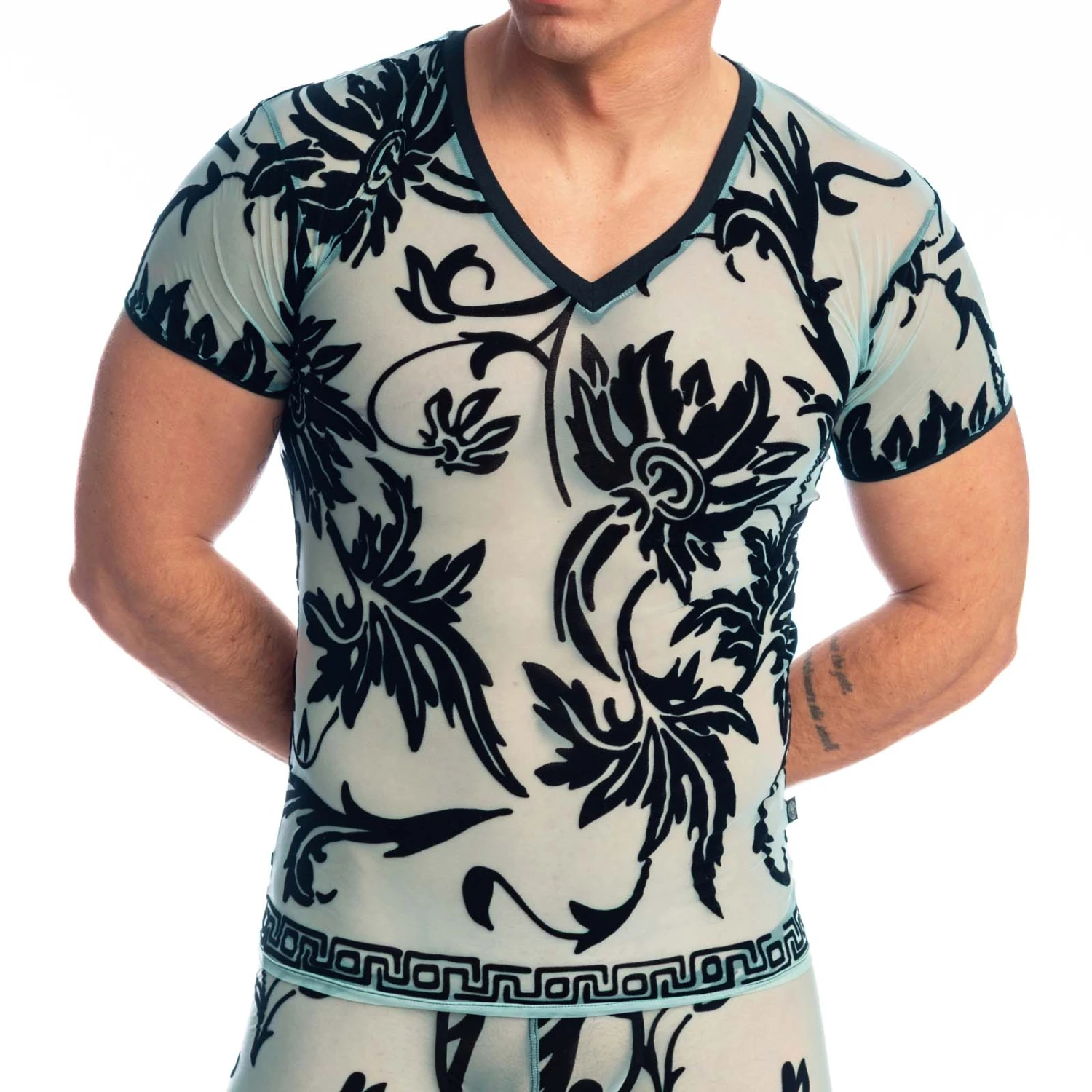 T-Shirt L Homme Invisible Velours Mystique MY73VEL Turquoise 1 T-Shirt L Homme Invisible Velours Mystique MY73VEL Turquoise