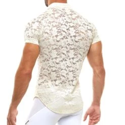 Modus Vivendi Black Floral Lace Shirt 04141 – Semi-Transparent Fluid Fit Button-Up 6 Modus Vivendi Black Floral Lace Shirt 04141 – Semi-Transparent Fluid Fit Button-Up -Men Attitude Boutique tshirt modus 04141 blanc 3