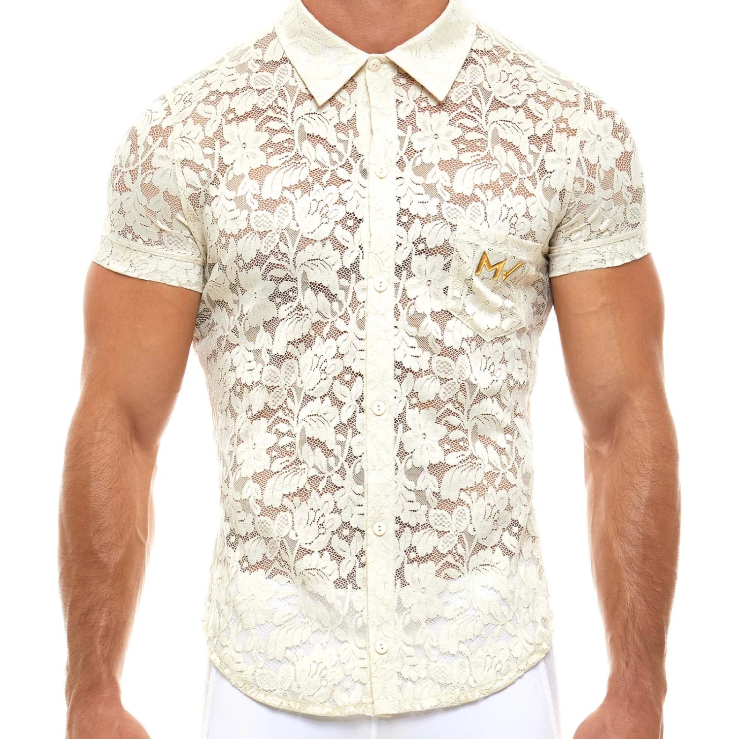 Modus Vivendi Black Floral Lace Shirt 04141 – Semi-Transparent Fluid Fit Button-Up 1 Modus Vivendi Black Floral Lace Shirt 04141 – Semi-Transparent Fluid Fit Button-Up