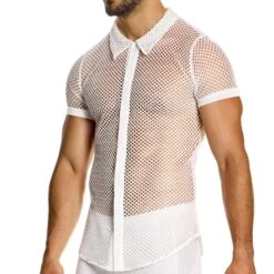 Chemise Modus Vivendi Mesh Through 05441 Blanc -Men Attitude Boutique tshirt modus 05441 blanc 4