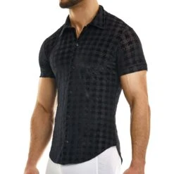 Chemise Modus Vivendi Pied De Poule 06341 -Men Attitude Boutique tshirt modus 06341 noir 4