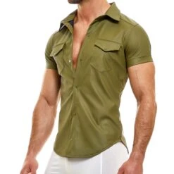 Chemise Modus Vivendi 11141 -Men Attitude Boutique tshirt modus 11141 kaki 4