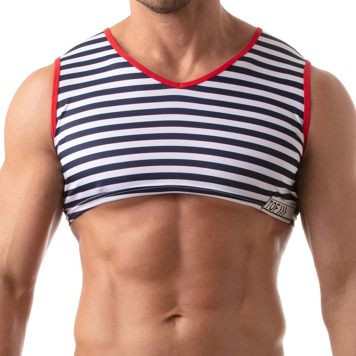 T-Shirt Crop Top Iconic TOF PARIS TOF213BU Rayé 1 T-Shirt Crop Top Iconic TOF PARIS TOF213BU Rayé